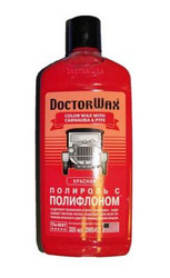 Doctorwax Цветная полироль с полифлоном. Красная Для кузова DW8417