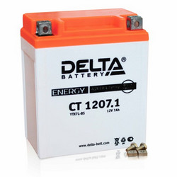 Аккумулятор Delta, DELTA CT 1207.1, 4627073800052, 114x71x131, , , 100 Ампер, Обратная_полярность, Да,Да, оптовая и розничная продажа аккумуляторов.