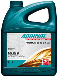 Купить моторное масло Addinol Premium 0530 C3-DX 5W-30 5л. | Купить в Кемерово в Тайге