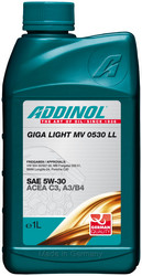 Addinol Giga Light MV 0530 LL 5W-30 1л. | Купить масло моторное в Кемерово - Тайга, Яшкино | артикул 4014766072573