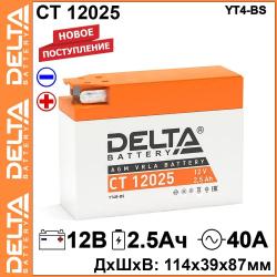 Купить аккумулятор DELTA CT 12025 в Кемерово – Тайге, Яшкино | Боковая полярность | Интернет-магазин Autolider42.ru